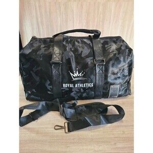 Royal Athletics Black Camo Gym Bag Silky Duffel Travel Sports Tote